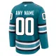 Fanatics San Jose Sharks Pelipaita 2024-2025 Koti Premium Teal ( Omalla Nimellä )