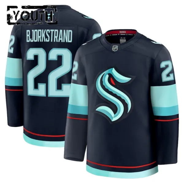 Fanatics Seattle Kraken Oliver Bjorkstrand Lasten Pelipaita 2024-2025 Koti Premium Navy Fanatics Seattle Kraken Oliver Bjorkstrand Lasten Pelipaita 2024-2025 Koti Premium Navy