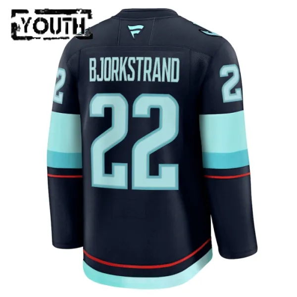Fanatics Seattle Kraken Oliver Bjorkstrand Lasten Pelipaita 2024-2025 Koti Premium Navy