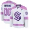 Fanatics Seattle Kraken Pelipaita 2024-2025 Hockey Fights Cancer Practice Valkoinen ( Omalla Nimellä )