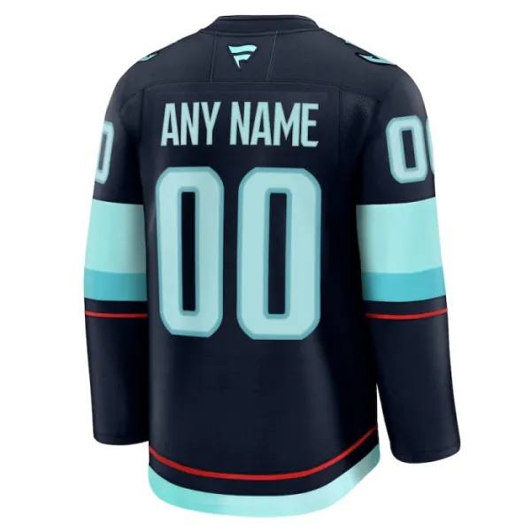 Fanatics Seattle Kraken Pelipaita 2024-2025 Koti Premium Navy ( Omalla Nimellä )
