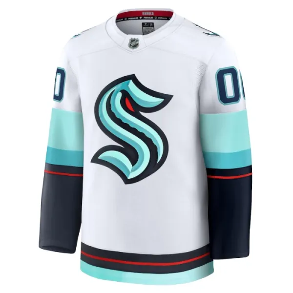 Fanatics Seattle Kraken Pelipaita 2024-2025 Vieras Premium Valkoinen ( Omalla Nimellä )