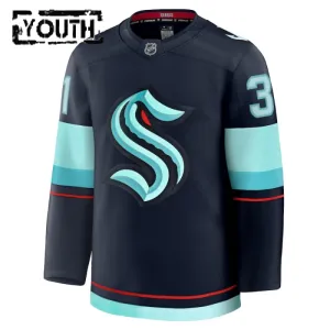 Fanatics Seattle Kraken Philipp Grubauer Lasten Pelipaita 2024-2025 Koti Premium Navy