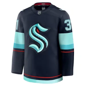 Fanatics Seattle Kraken Philipp Grubauer Pelipaita 2024-2025 Koti Premium Navy