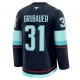 Fanatics Seattle Kraken Philipp Grubauer Pelipaita 2024-2025 Koti Premium Navy