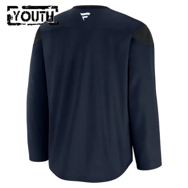 Fanatics Seattle Kraken Team Lasten Pelipaita 2024-2025 Practice Navy ( Omalla Nimellä )