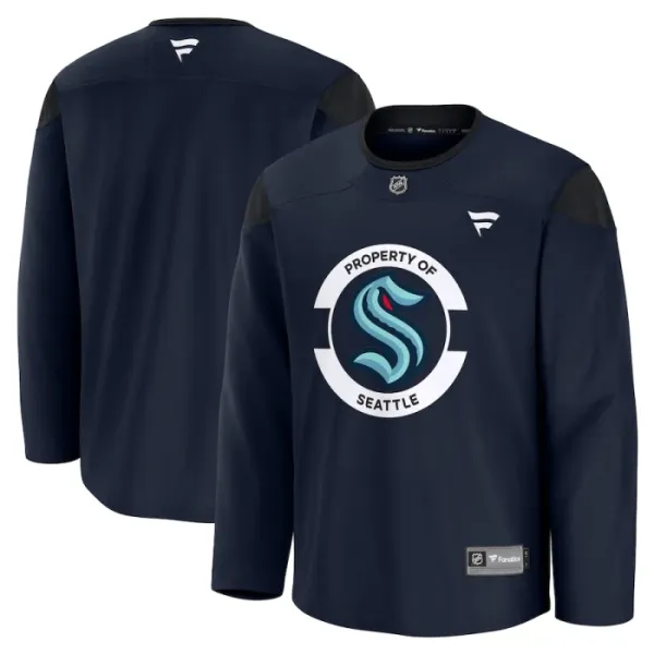 Fanatics Seattle Kraken Team Pelipaita 2024-2025 Practice Navy ( Omalla Nimellä ) Fanatics Seattle Kraken Team Pelipaita 2024-2025 Practice Navy ( Omalla Nimellä )