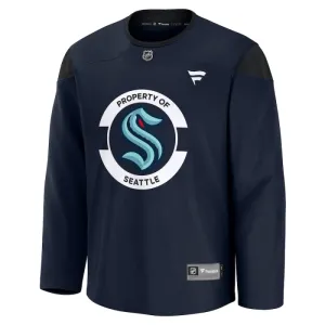 Fanatics Seattle Kraken Team Pelipaita 2024-2025 Practice Navy ( Omalla Nimellä )