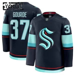 Fanatics Seattle Kraken Yanni Gourde Lasten Pelipaita 2024-2025 Koti Premium Navy