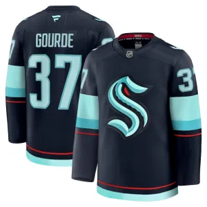 Fanatics Seattle Kraken Yanni Gourde Pelipaita 2024-2025 Koti Premium Navy
