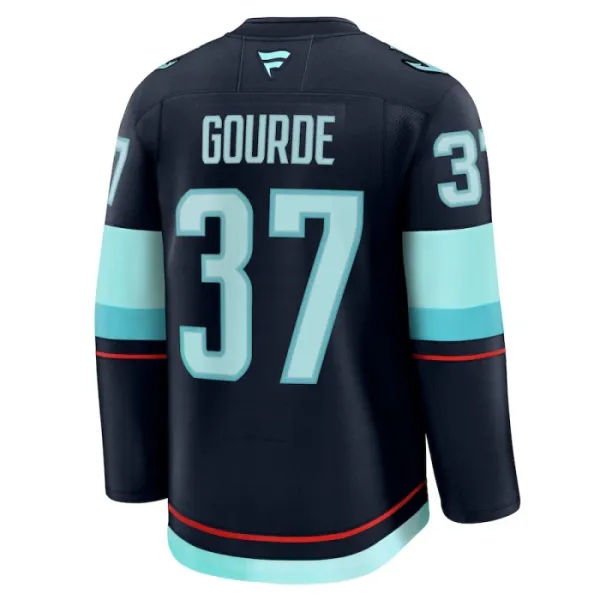 Fanatics Seattle Kraken Yanni Gourde Pelipaita 2024-2025 Koti Premium Navy