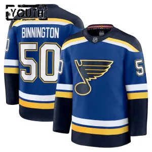 Fanatics St. Louis Blues Jordan Binnington Lasten Pelipaita 2024-2025 Koti Premium Sininen