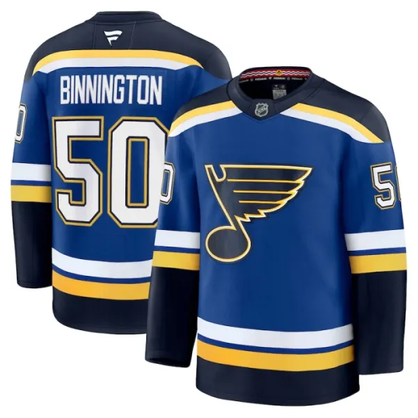 Fanatics St. Louis Blues Jordan Binnington Pelipaita 2024-2025 Koti Premium Sininen Fanatics St. Louis Blues Jordan Binnington Pelipaita 2024-2025 Koti Premium Sininen