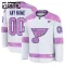 Fanatics St. Louis Blues Lasten Pelipaita 2024-2025 Hockey Fights Cancer Practice Valkoinen ( Omalla Nimellä )