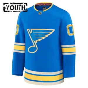 Fanatics St. Louis Blues Lasten Pelipaita 2024-2025 Kolmos Premium Sininen ( Omalla Nimellä )