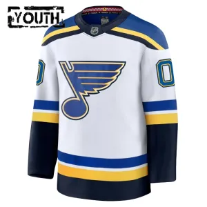 Fanatics St. Louis Blues Lasten Pelipaita 2024-2025 Vieras Premium Valkoinen ( Omalla Nimellä )