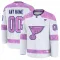 Fanatics St. Louis Blues Pelipaita 2024-2025 Hockey Fights Cancer Practice Valkoinen ( Omalla Nimellä )