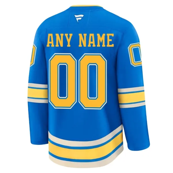 Fanatics St. Louis Blues Pelipaita 2024-2025 Kolmos Premium Sininen ( Omalla Nimellä )