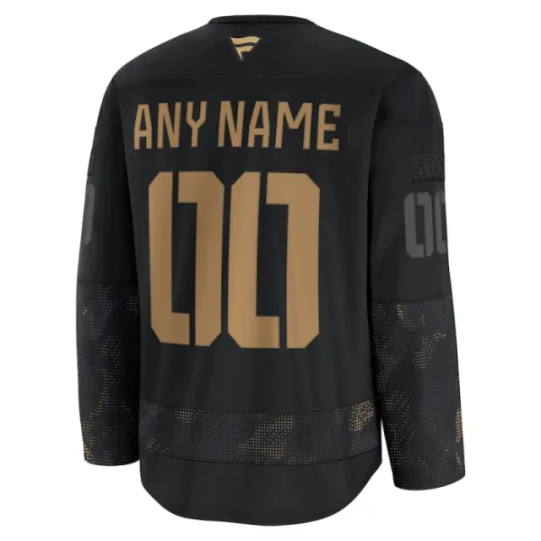 Fanatics St. Louis Blues Pelipaita 2024-2025 Military Appreciation Practice Musta ( Omalla Nimellä )