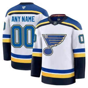 Fanatics St. Louis Blues Pelipaita 2024-2025 Vieras Premium Valkoinen ( Omalla Nimellä )