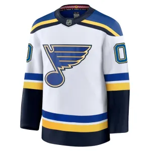 Fanatics St. Louis Blues Pelipaita 2024-2025 Vieras Premium Valkoinen ( Omalla Nimellä )