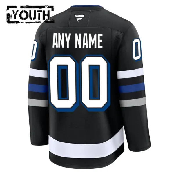 Fanatics Tampa Bay Lightning Lasten Pelipaita 2024-2025 Kolmos Premium Musta ( Omalla Nimellä )