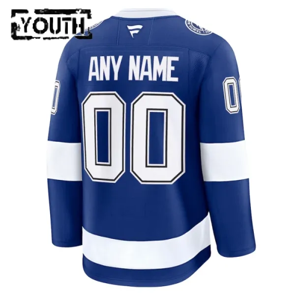 Fanatics Tampa Bay Lightning Lasten Pelipaita 2024-2025 Koti Premium Sininen ( Omalla Nimellä )