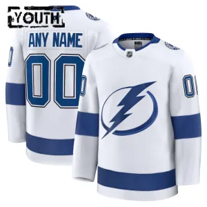 Fanatics Tampa Bay Lightning Lasten Pelipaita 2024-2025 Vieras Premium Valkoinen ( Omalla Nimellä )