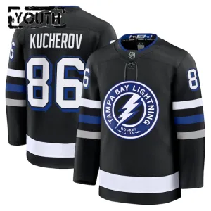 Fanatics Tampa Bay Lightning Nikita Kucherov Lasten Pelipaita 2024-2025 Kolmos Premium Musta
