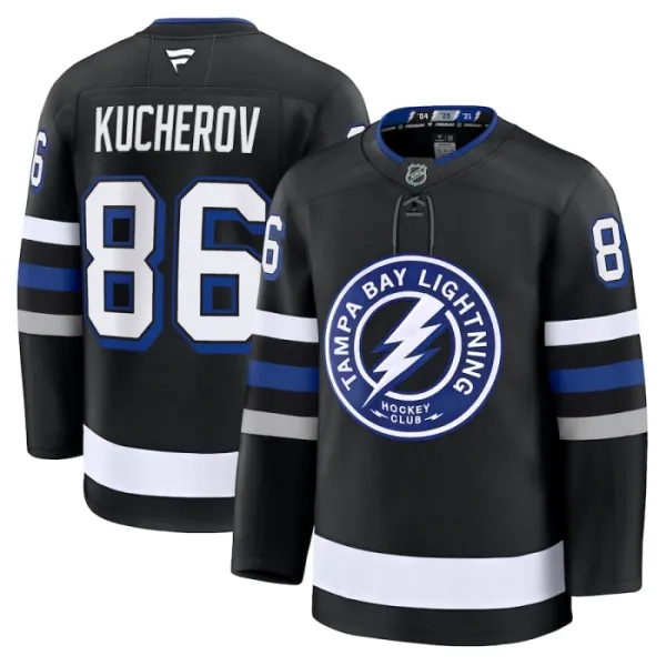 Fanatics Tampa Bay Lightning Nikita Kucherov Pelipaita 2024-2025 Kolmos Premium Musta Fanatics Tampa Bay Lightning Nikita Kucherov Pelipaita 2024-2025 Kolmos Premium Musta