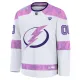 Fanatics Tampa Bay Lightning Pelipaita 2024-2025 Hockey Fights Cancer Practice Valkoinen ( Omalla Nimellä )