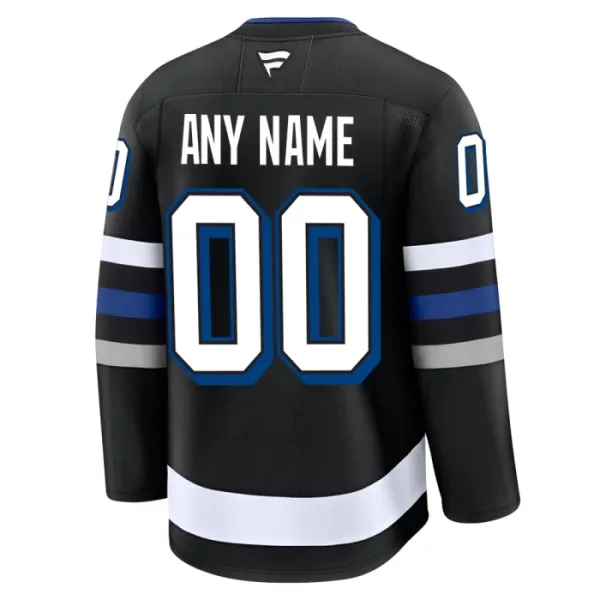 Fanatics Tampa Bay Lightning Pelipaita 2024-2025 Kolmos Premium Musta ( Omalla Nimellä )