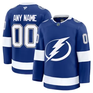 Fanatics Tampa Bay Lightning Pelipaita 2024-2025 Koti Premium Sininen ( Omalla Nimellä )