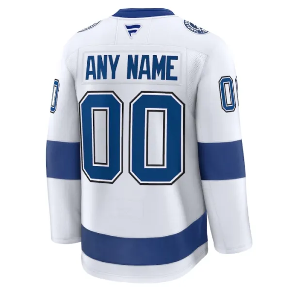 Fanatics Tampa Bay Lightning Pelipaita 2024-2025 Vieras Premium Valkoinen ( Omalla Nimellä )
