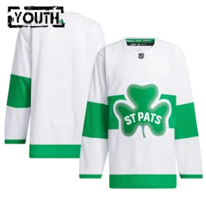 Adidas Toronto Maple Leafs St Patricks Lasten Pelipaita Authentic Valkoinen ( Omalla Nimellä )