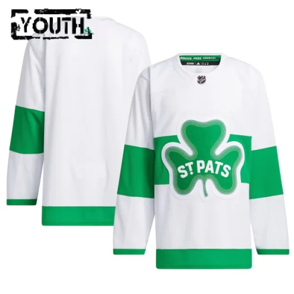 Adidas Toronto Maple Leafs St Patricks Lasten Pelipaita Authentic Valkoinen ( Omalla Nimellä ) Adidas Toronto Maple Leafs St Patricks Lasten Pelipaita Authentic Valkoinen ( Omalla Nimellä )