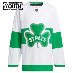 Adidas Toronto Maple Leafs St Patricks Lasten Pelipaita Authentic Valkoinen ( Omalla Nimellä )