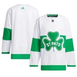 Adidas Toronto Maple Leafs St Patricks Pelipaita Authentic Valkoinen ( Omalla Nimellä )