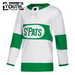 Adidas Toronto Maple Leafs St Pats Lasten Pelipaita Authentic Valkoinen ( Omalla Nimellä )
