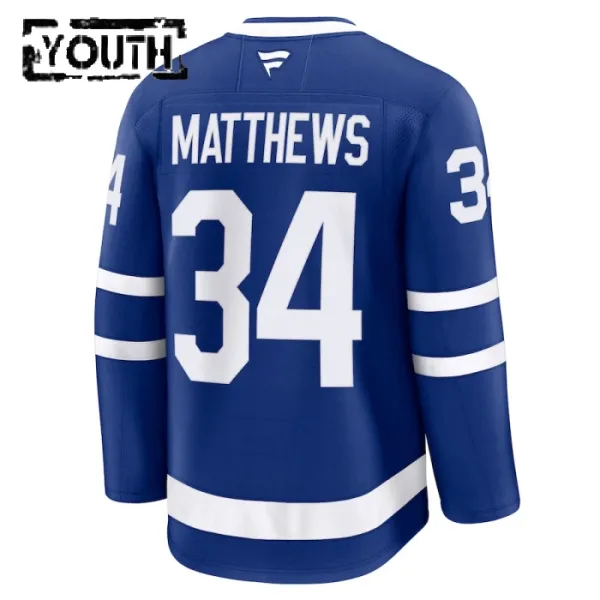Fanatics Toronto Maple Leafs Auston Matthews Lasten Pelipaita 2024-2025 Koti Premium Sininen
