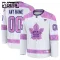 Fanatics Toronto Maple Leafs Lasten Pelipaita 2024-2025 Hockey Fights Cancer Practice Valkoinen ( Omalla Nimellä )