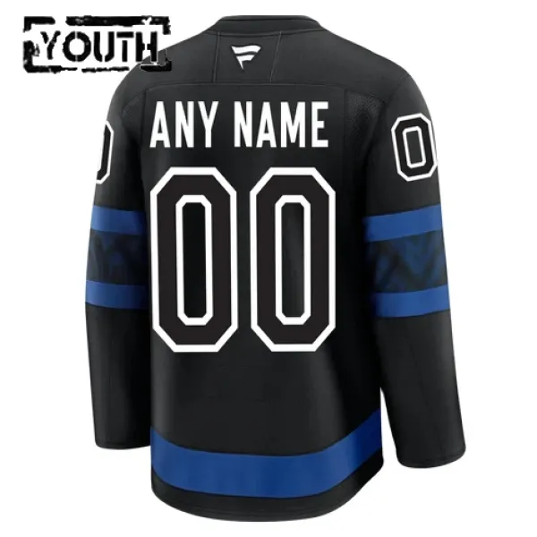 Fanatics Toronto Maple Leafs Lasten Pelipaita 2024-2025 Kolmos Premium Musta ( Omalla Nimellä )