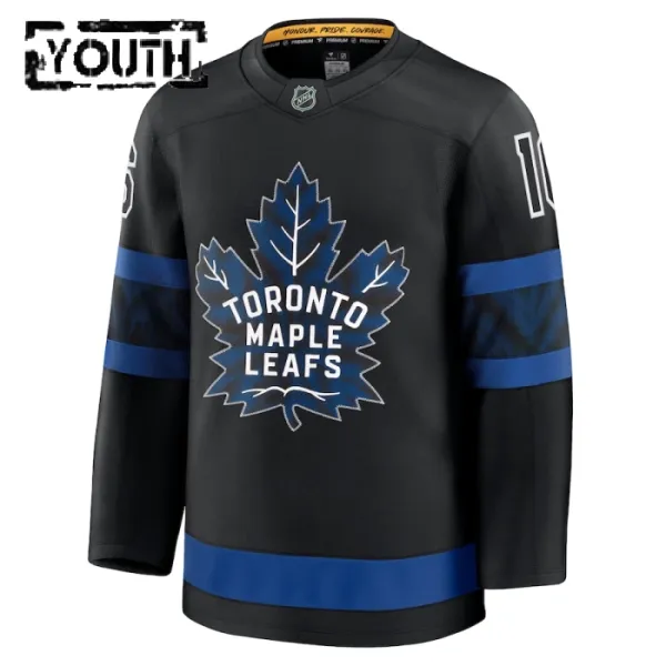 Fanatics Toronto Maple Leafs Mitch Marner Lasten Pelipaita 2024-2025 Kolmos Premium Musta