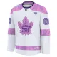 Fanatics Toronto Maple Leafs Pelipaita 2024-2025 Hockey Fights Cancer Practice Valkoinen ( Omalla Nimellä )