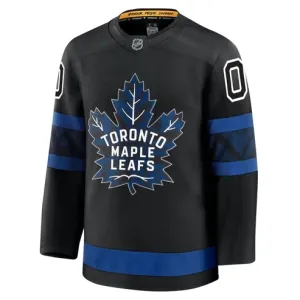 Fanatics Toronto Maple Leafs Pelipaita 2024-2025 Kolmos Premium Musta ( Omalla Nimellä )