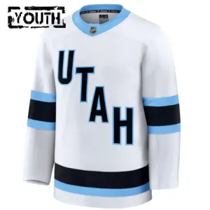 Fanatics Utah Hockey Club Lasten Pelipaita 2024-2025 Vieras Premium Valkoinen ( Omalla Nimellä )