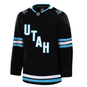 Fanatics Utah Hockey Club Pelipaita 2024-2025 Koti Premium Musta ( Omalla Nimellä )