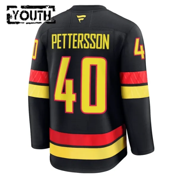 Fanatics Vancouver Canucks Elias Pettersson Lasten Pelipaita 2024-2025 Kolmos Premium Musta