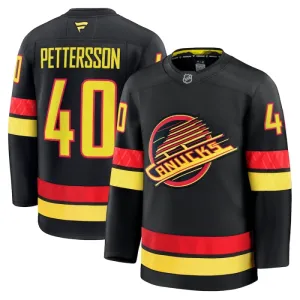 Fanatics Vancouver Canucks Elias Pettersson Pelipaita 2024-2025 Kolmos Premium Musta
