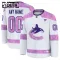 Fanatics Vancouver Canucks Lasten Pelipaita 2024-2025 Hockey Fights Cancer Practice Valkoinen ( Omalla Nimellä )